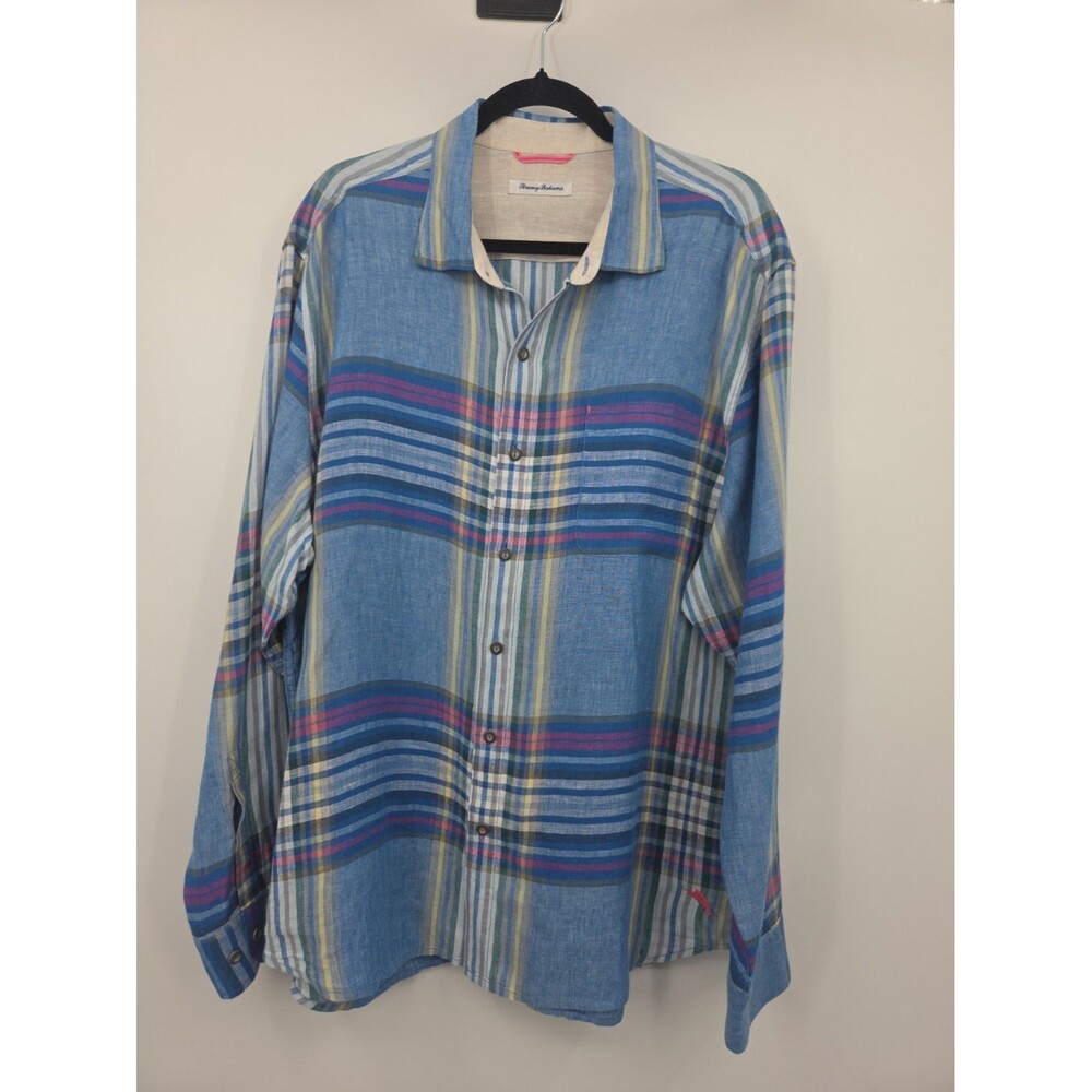 Tommy Bahama Linen Shirt Sz XL Beachy Vacation Resort Summer Cruise Beach